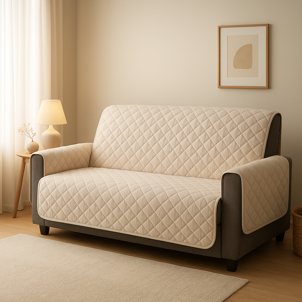 Housse matelassée pour clic-clac, protection élégante et ajustée pour votre canapé lit.