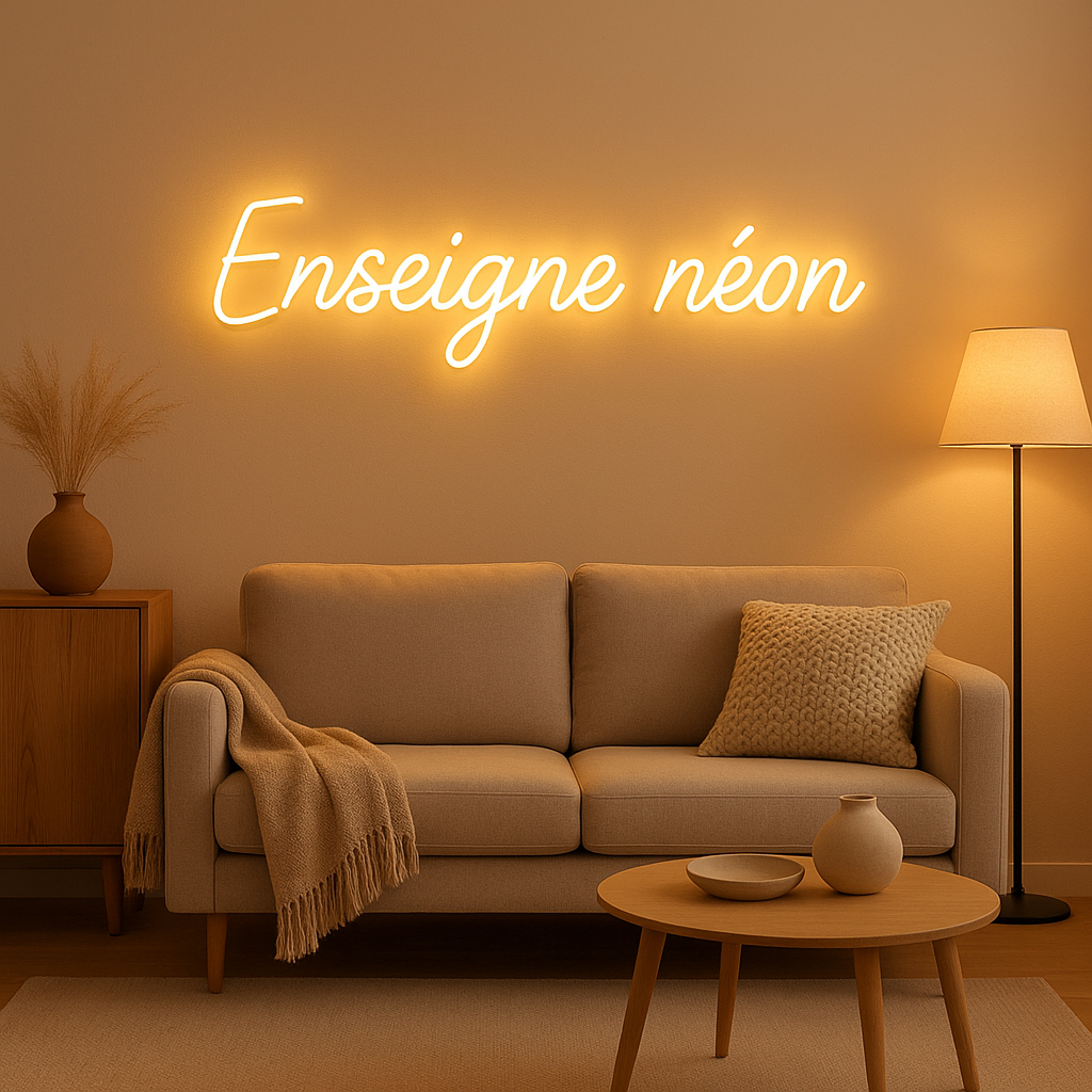 Enseigne néon personnalisée pour décorer votre intérieur avec style et lumière