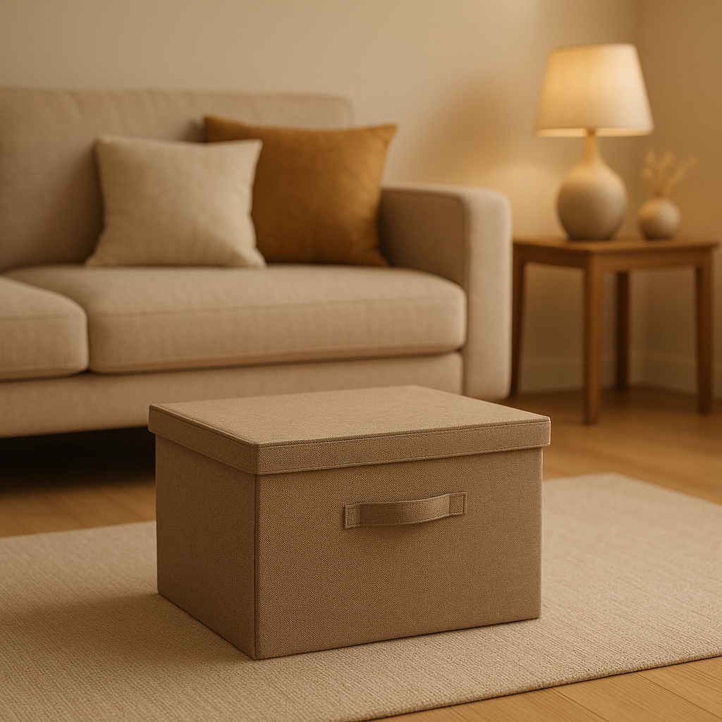 Boîte de rangement en tissu pour optimiser l'organisation de votre intérieur avec style