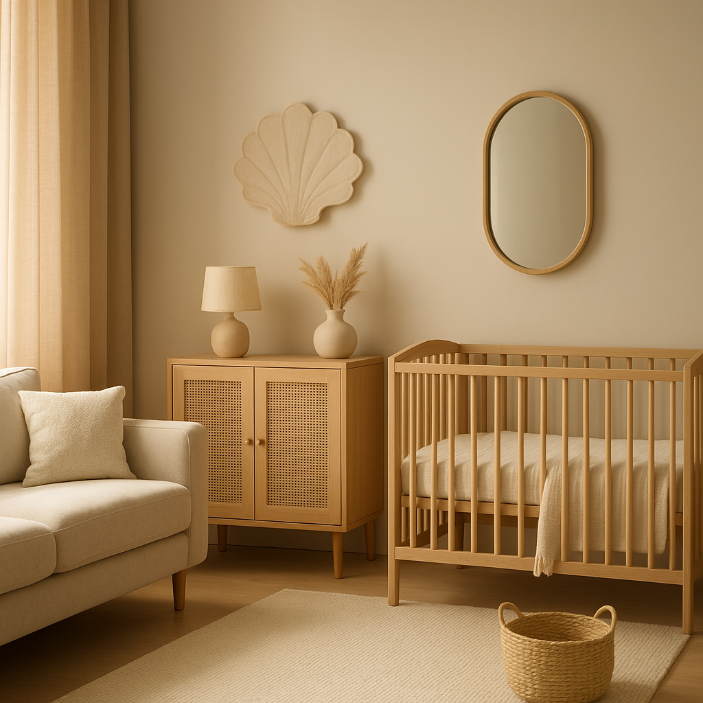 Décoration chambre bébé avec une suspension nuage et des mobiles doux pour une ambiance apaisante