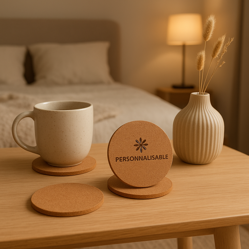 Sous-verre personnalisable avec vos photos ou textes pour décorer votre intérieur