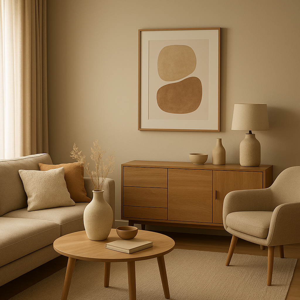 Décoration chambre adulte apaisante avec lit à la tête de lit en velours et éclairage doux