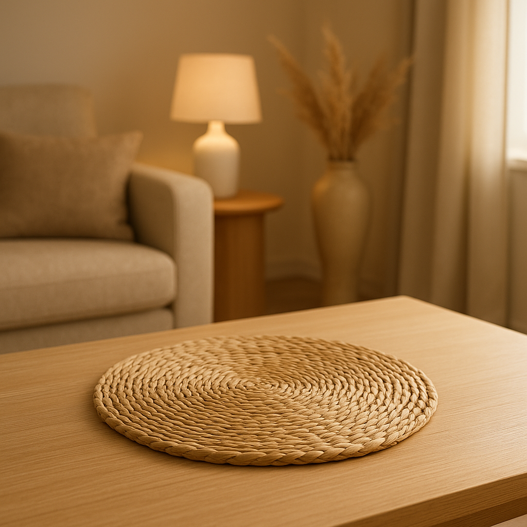 Set de table rond en liège naturel pour protéger et décorer votre table avec élégance.