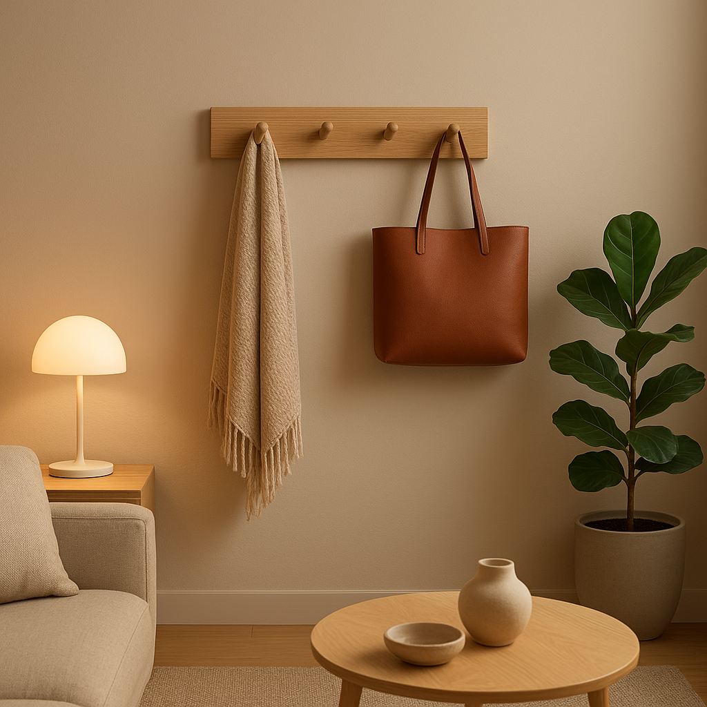 Patère murale design pour suspendre manteaux et écharpes avec élégance