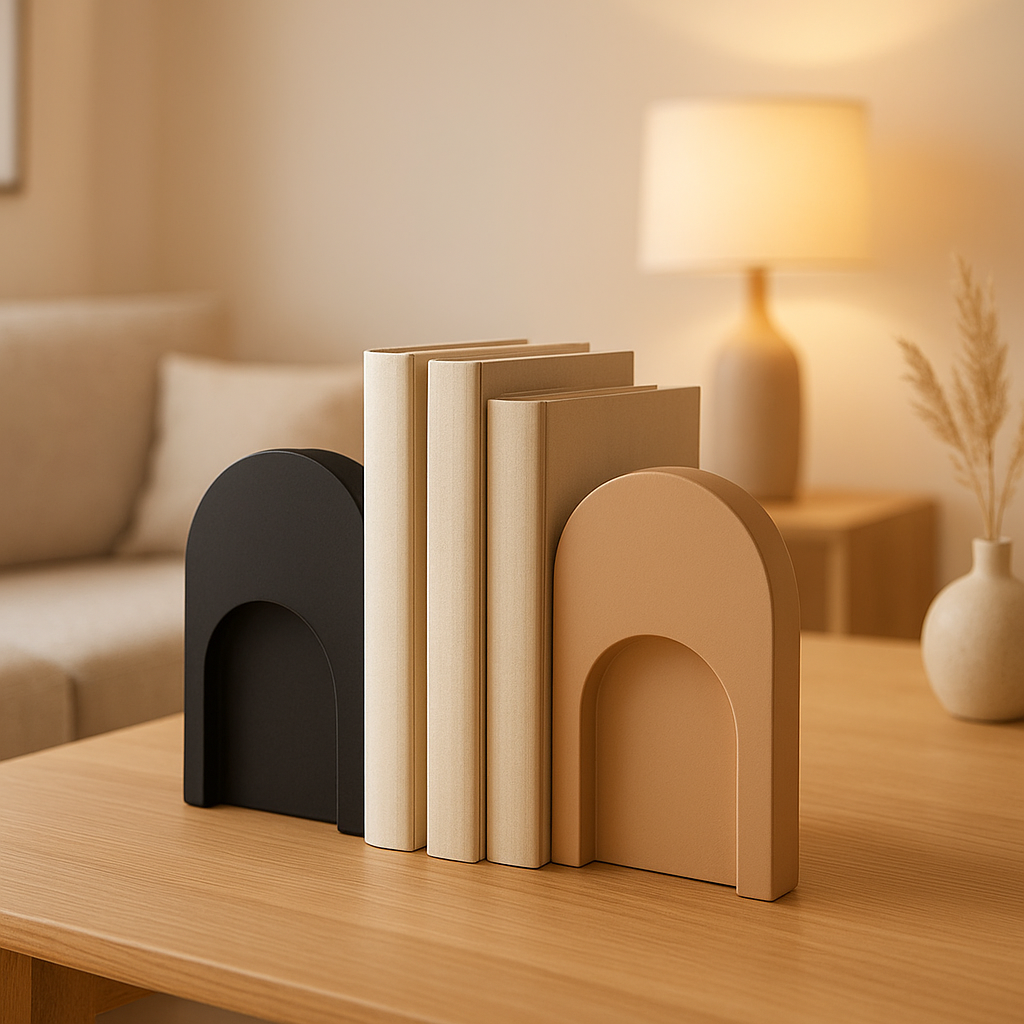 Serre-livres design original en métal pour une déco intérieure élégante et pratique