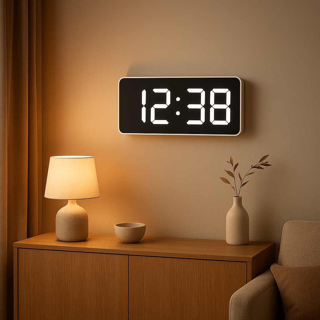 Horloge digitale murale design et moderne pour décorer votre intérieur avec style
