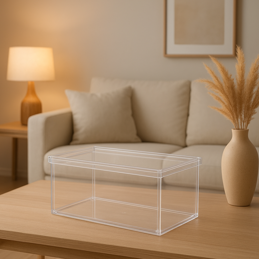 Boîte de rangement transparente pour optimiser l'organisation de votre intérieur
