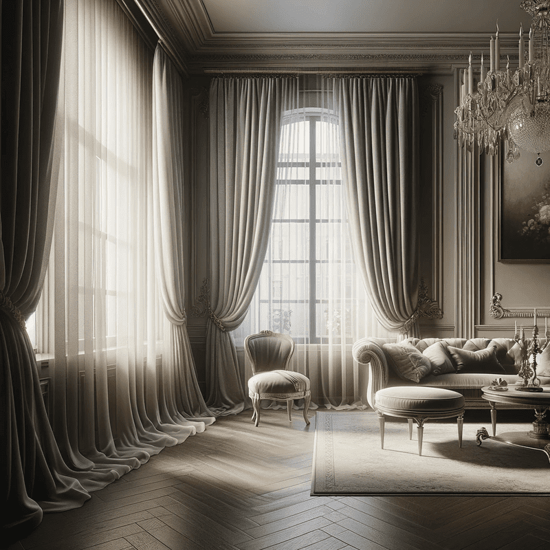 Des voilages délicats pour chaque fenêtre, apportant une touche d'élégance et de légèreté à votre intérieur.