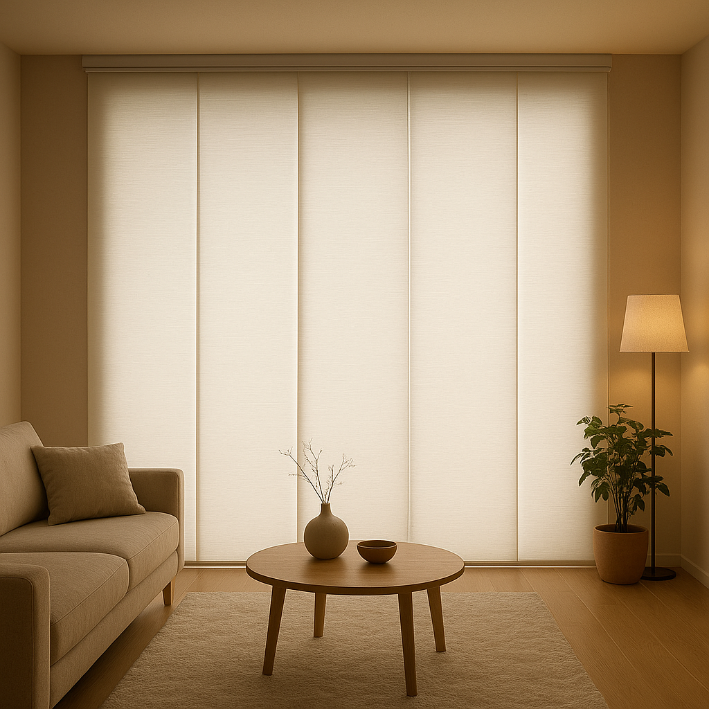 Panneau japonais occultant en tissu naturel pour une décoration d'intérieur zen et épurée
