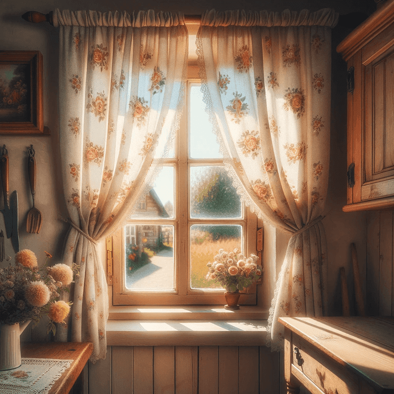Un rideau court pour petite fenêtre, sobre et élégant, apportant une touche de charme discret à votre intérieur.