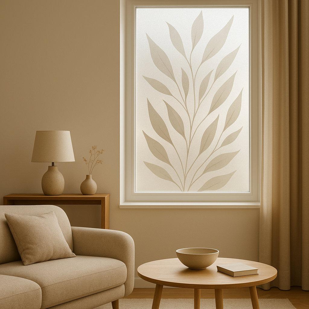 Sticker pour vitre décoratif, motif ombre d'arbre pour l'intérieur de votre maison.