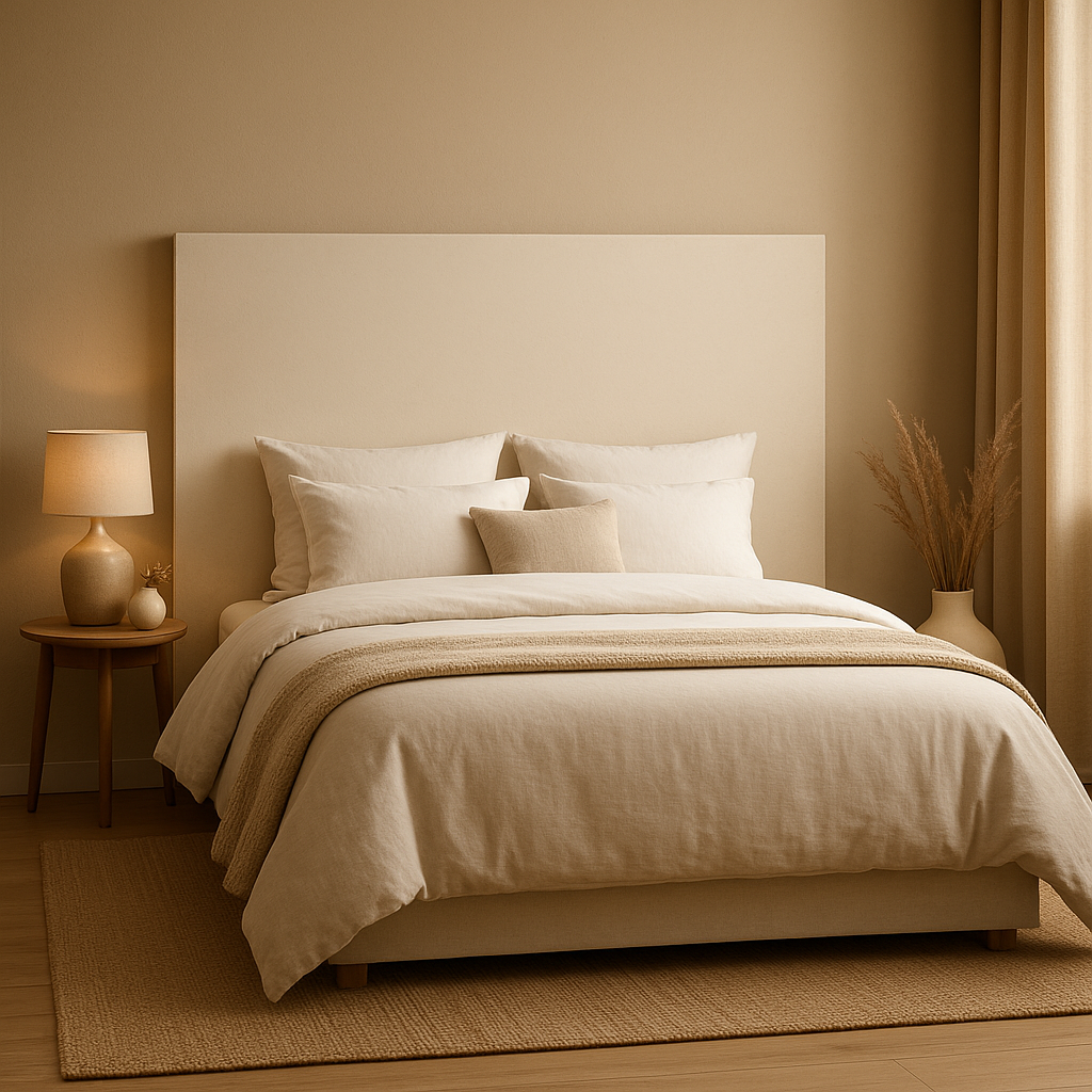 Tête de lit en placoplatre design sur mesure pour chambre moderne et épurée