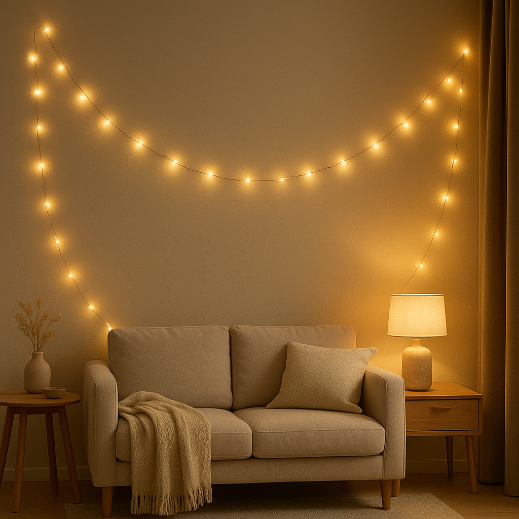 Guirlande lumineuse extérieure de 20 mètres pour décorer et illuminer votre jardin ou terrasse.
