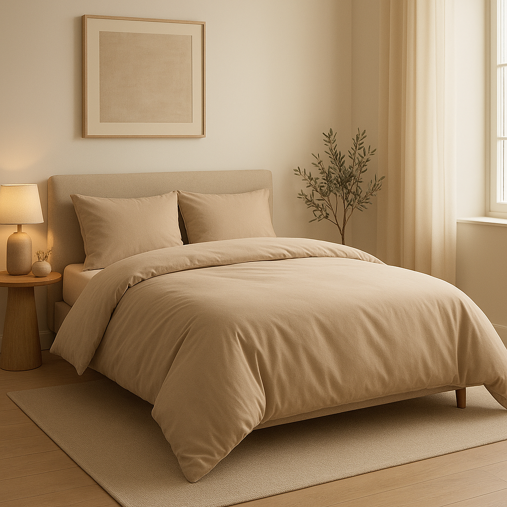Housse de couette en lin, choisissez la taille adaptée à votre lit pour un sommeil confortable.
