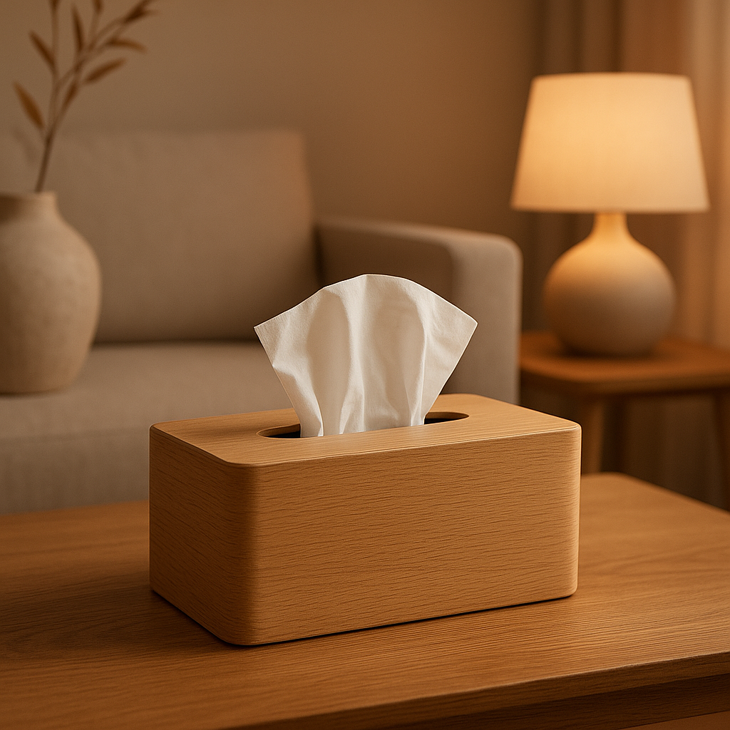 Boîte à mouchoirs décorative en bois pour rangement élégant de votre intérieur