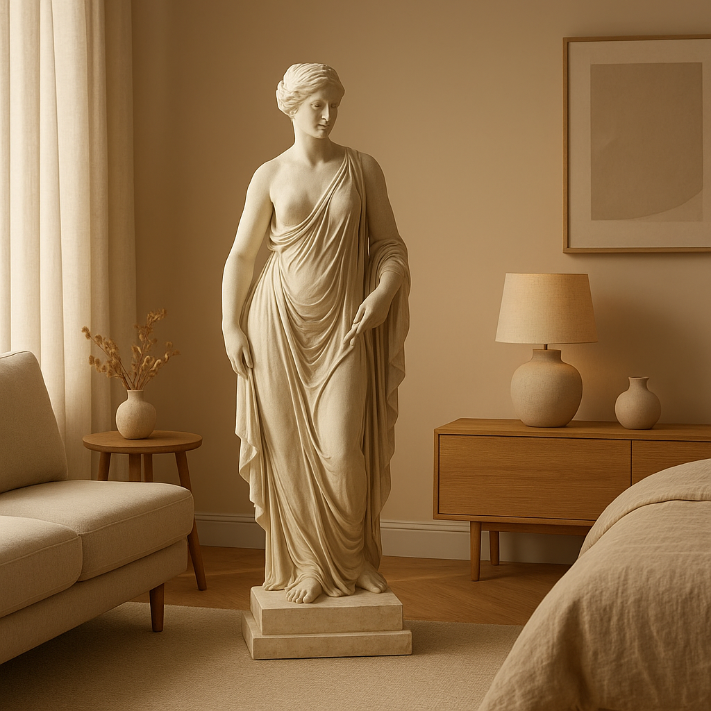 Statue déco intérieur XXL en résine pour un style contemporain et épuré
