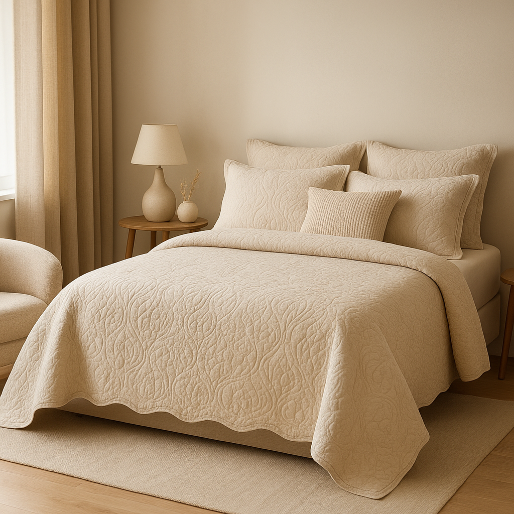 Boutis provençal artisanal, store occultant pour une décoration d'intérieur élégante