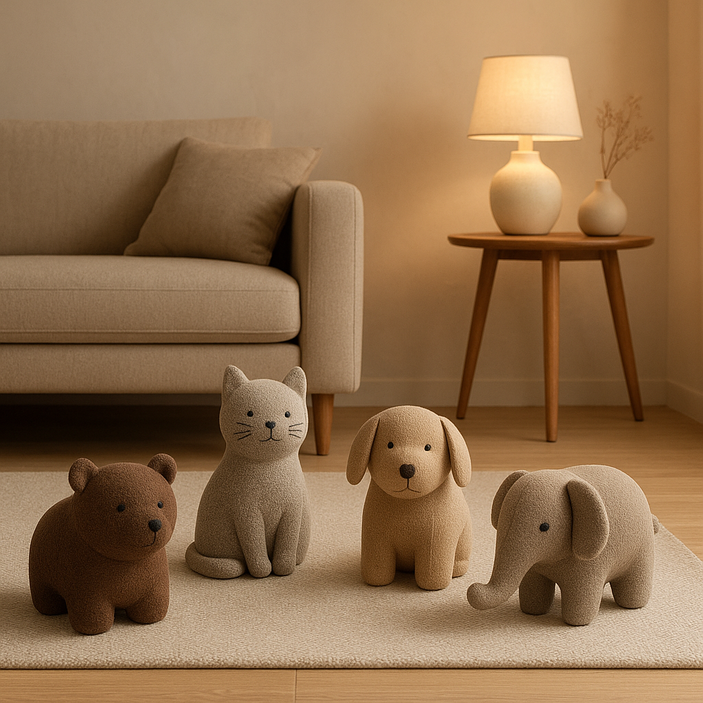 Cale porte animal en forme de chat pour décorer et bloquer l'ouverture d'une porte