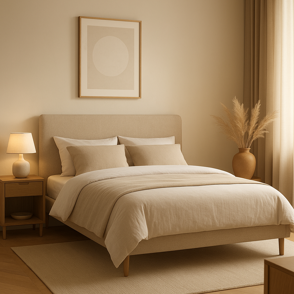 Tête de lit 160 cm en tissu gris, design moderne pour chambre à coucher