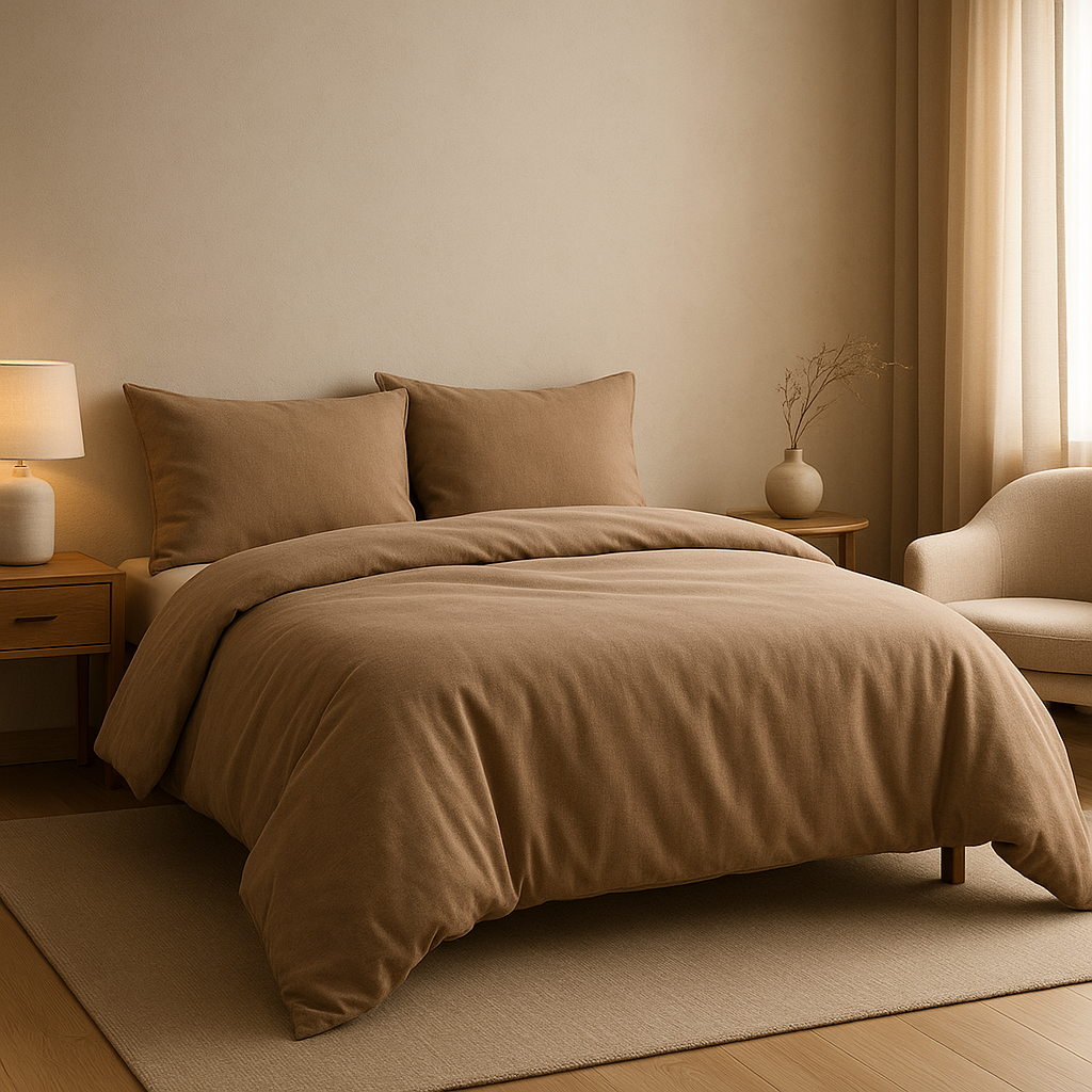 Housse de couette flanelle douce et chaude pour un hiver confortable