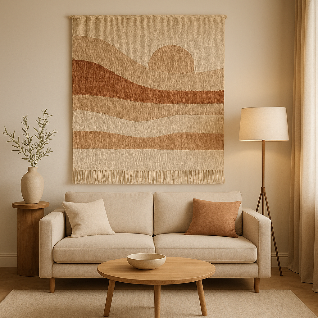 Tapisserie murale chambre bohème aux motifs ethniques pour une déco d'intérieur unique