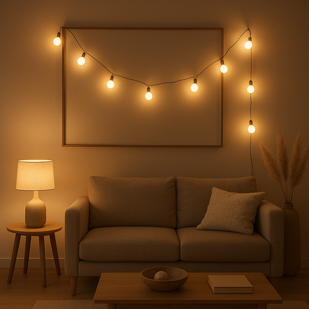 Guirlande solaire extérieure pour décorer et illuminer votre jardin, terrasse ou balcon la nuit.
