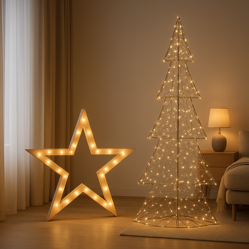 Décoration de Noël extérieure géante pour illuminer votre jardin avec style