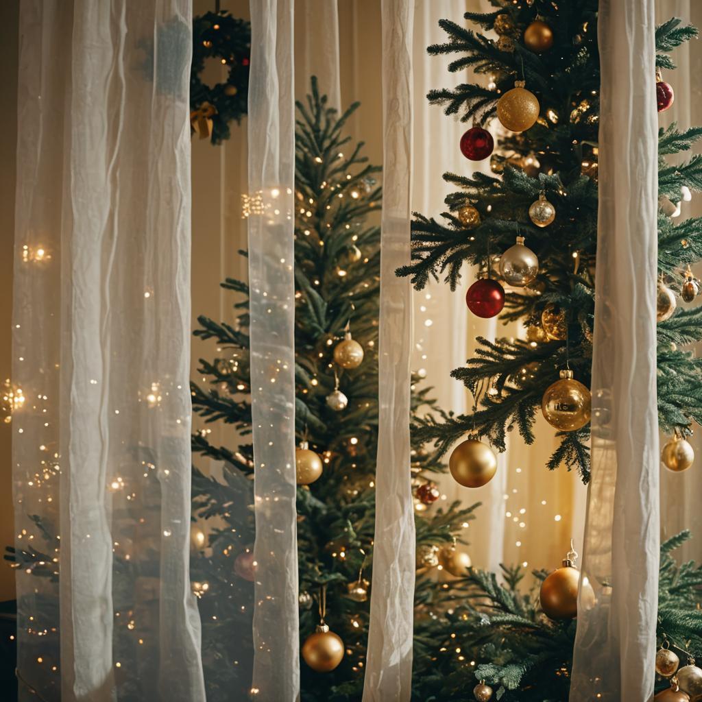 Des rideaux festifs aux couleurs vives et aux motifs joyeux, parfaits pour apporter une touche de gaieté et de fête à votre intérieur.