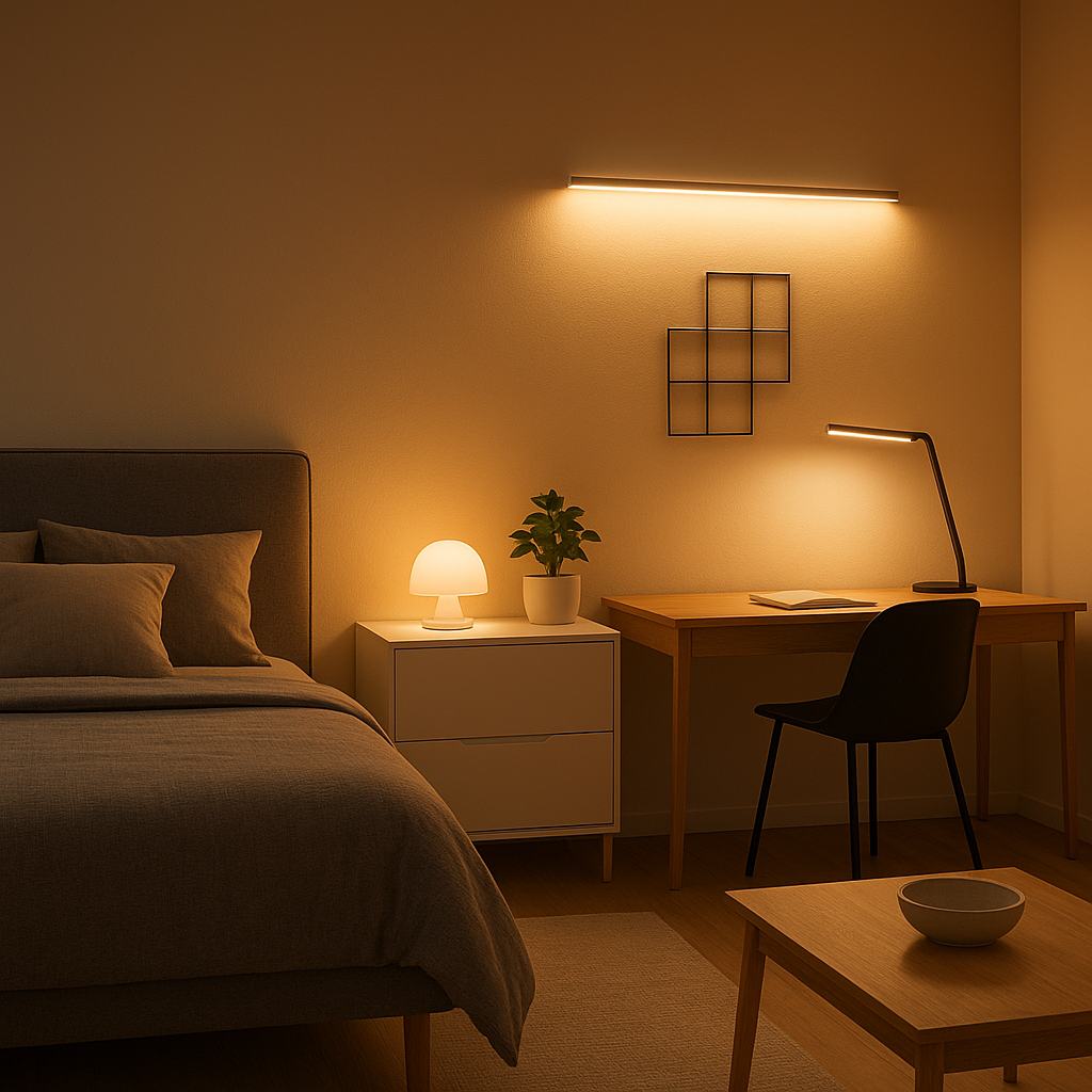 Chambre adolescent garçon avec éclairage LED moderne et ambiance personnalisée