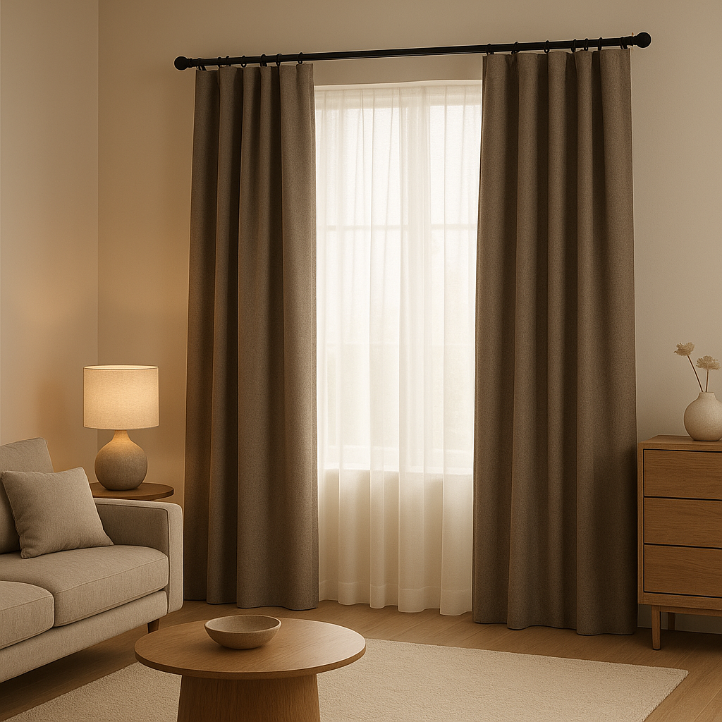 Tringle extensible rideau pour fenêtres et portes-fenêtres, facile à installer et réglable.