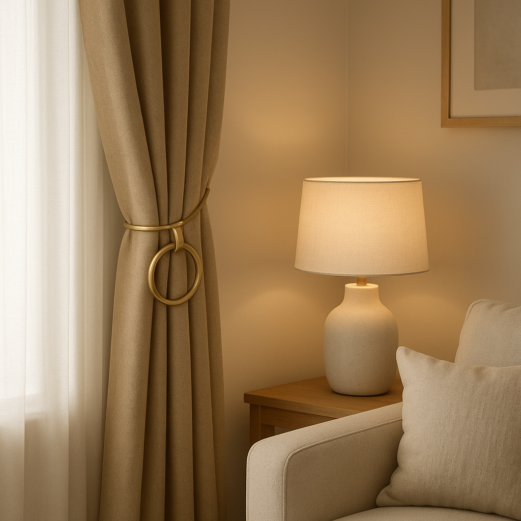 Accroche rideau design pour suspendre vos voilages et rideaux avec élégance