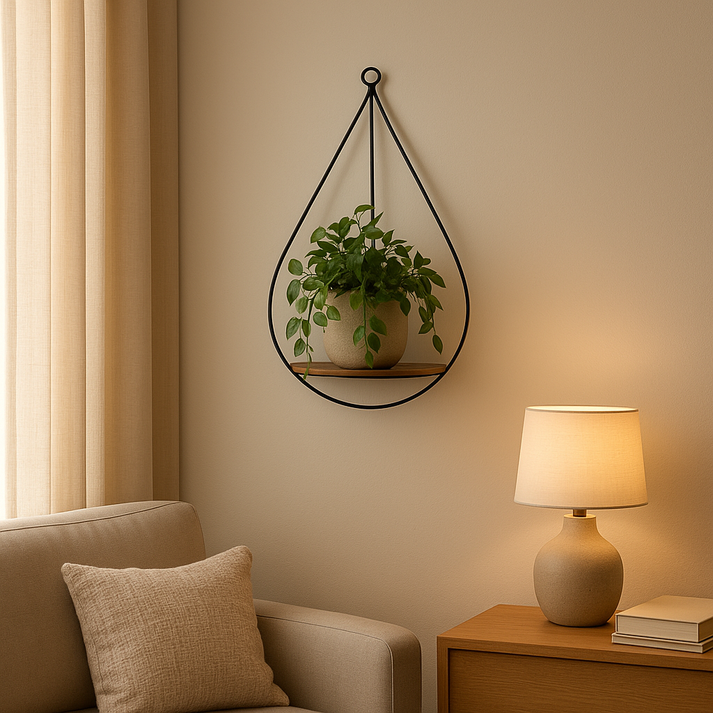 Étagère murale plante en bois naturel pour décorer votre intérieur avec verdure