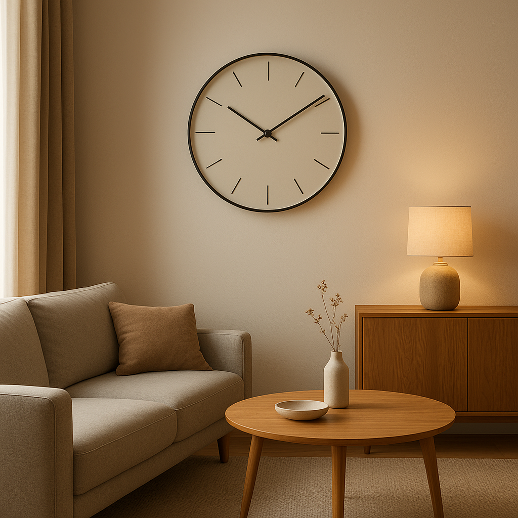 Horloge murale design moderne, élégante et minimaliste pour décorer votre intérieur avec style.