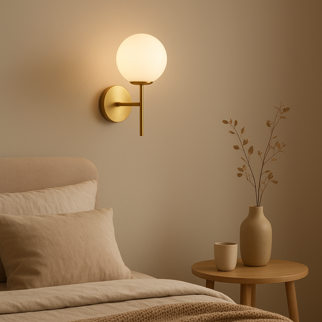Applique murale design pour chambre adulte, éclairage d'ambiance moderne et épuré