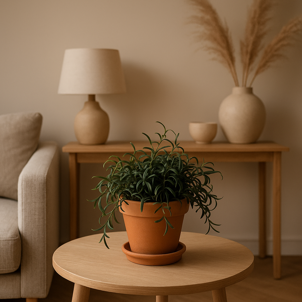 Plante misère suspendue au feuillage panaché, une variété de tradescantia pour décoration intérieure.