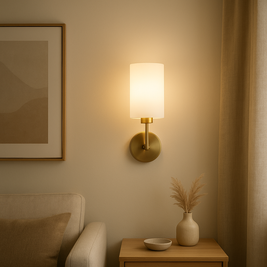 Applique murale LED moderne pour salle de bains, éclairage fonctionnel et design épuré