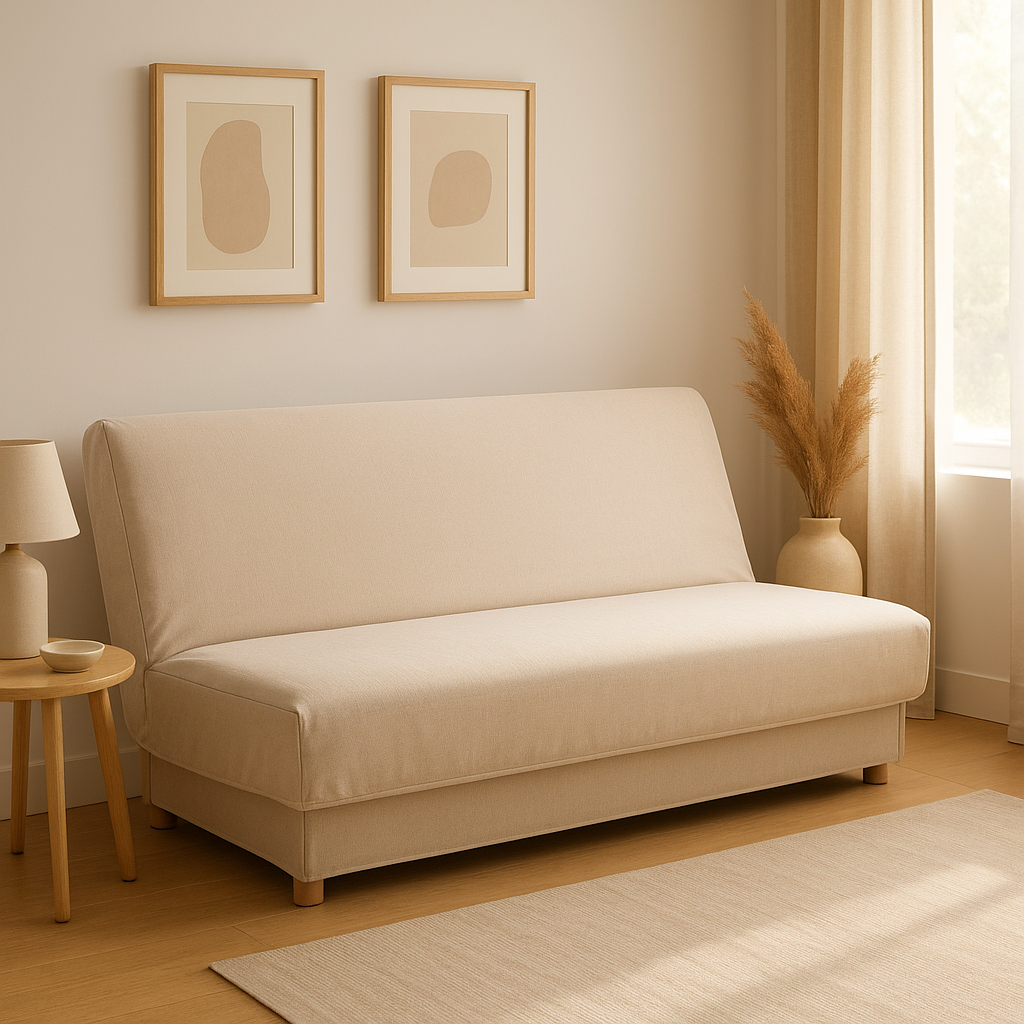 Clic clac convertible avec housse amovible et lavable pour un canapé lit pratique