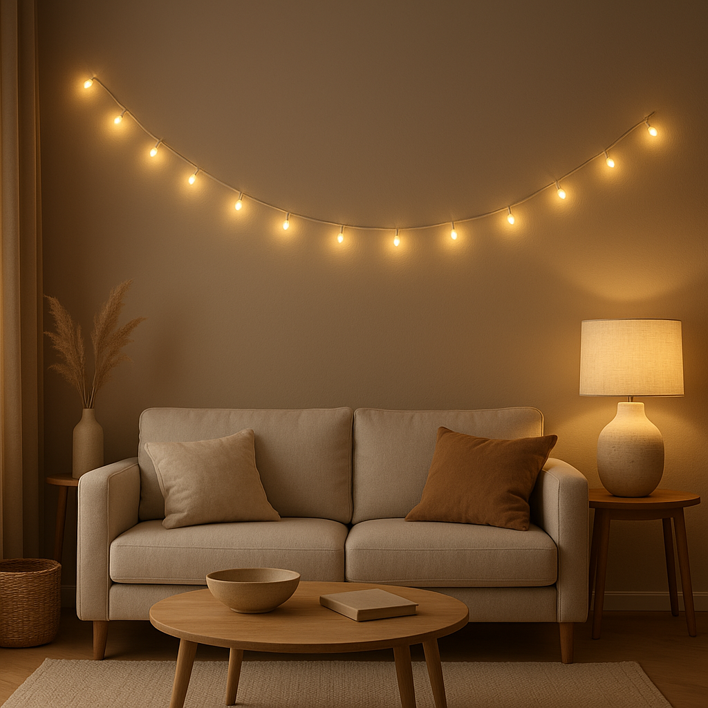 Guirlande lumineuse LED pour décorer et créer une ambiance chaleureuse à l'intérieur de votre maison.