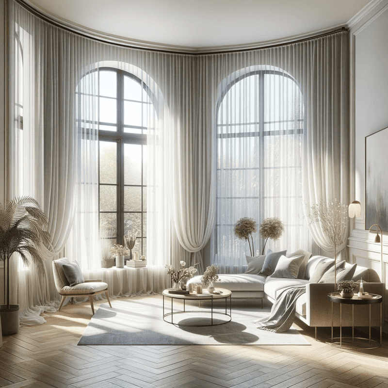 Des voilages aux motifs variés pour illuminer vos fenêtres avec style et légèreté.