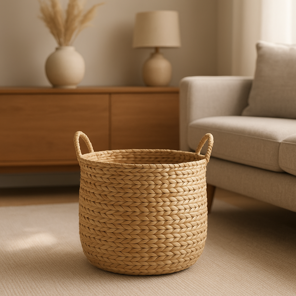 Petit panier de rangement en osier naturel pour un intérieur organisé et déco