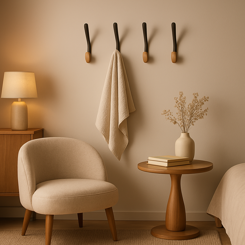 Patère design murale en métal pour une entrée élégante et fonctionnelle