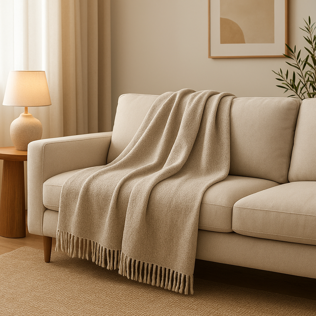 Jeté de canapé élégant pour protéger et renouveler le style de votre salon