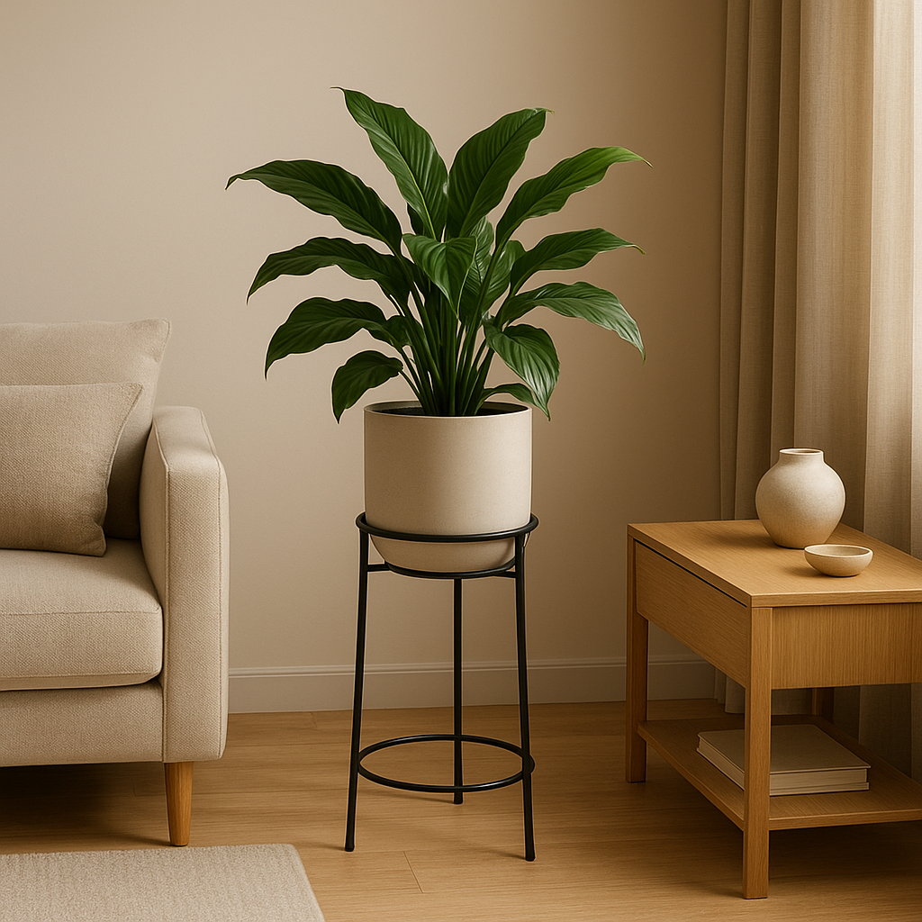 Support plante intérieur en métal élégant pour une décoration végétale moderne