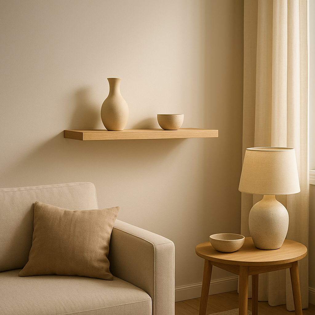 Étagère murale invisible en forme d'équerre pour un rangement design