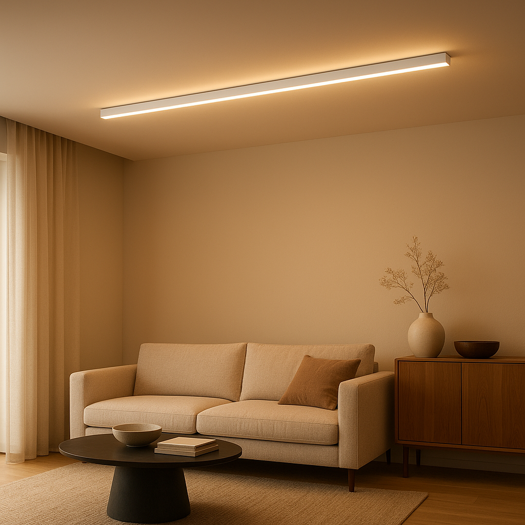 Plafond ruban LED intégré pour un éclairage moderne et design de votre intérieur.