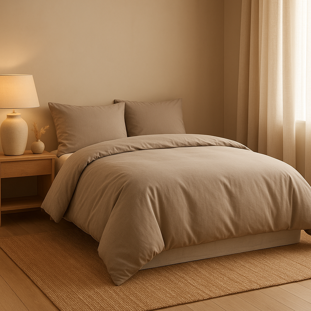 Housse de couette en coton naturel pour une chambre paisible et un sommeil serein
