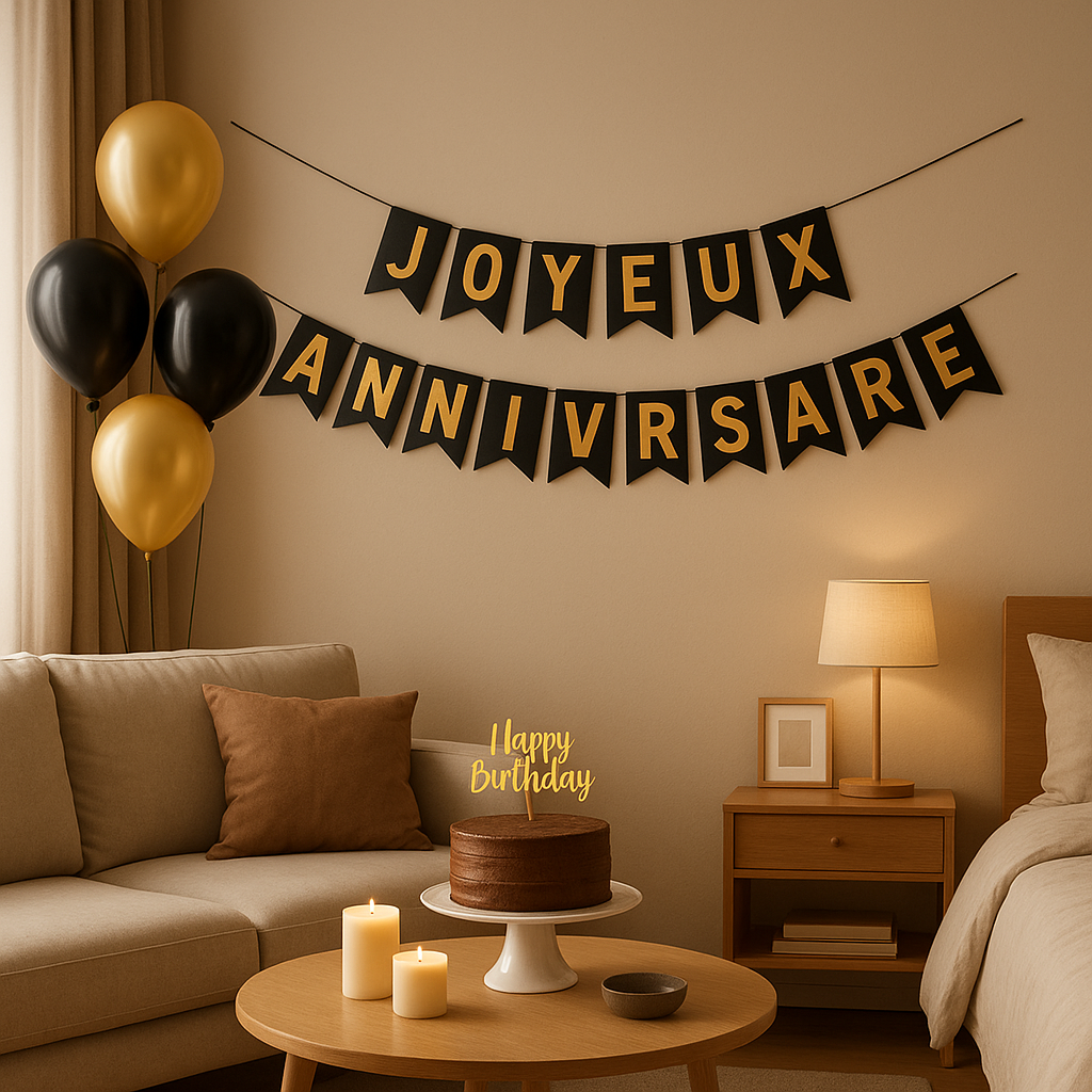 Décoration anniversaire homme : guirlandes et accessoires festifs pour une fête masculine