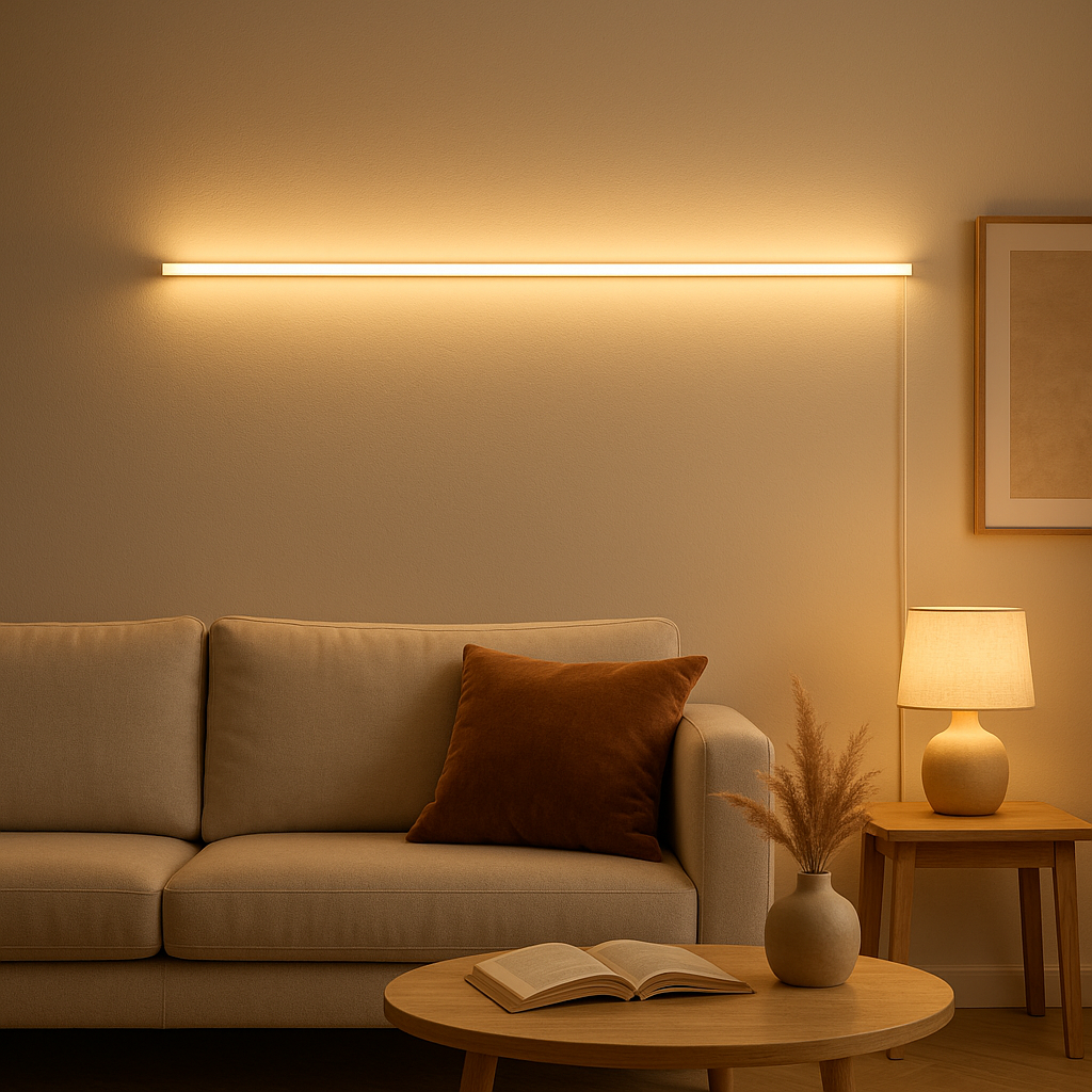Tube néon LED de 150 cm pour une décoration murale moderne et lumineuse