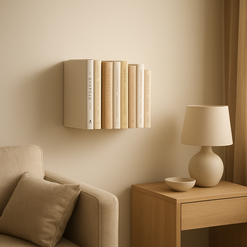 Étagère livres invisible murale pour une déco épurée et moderne