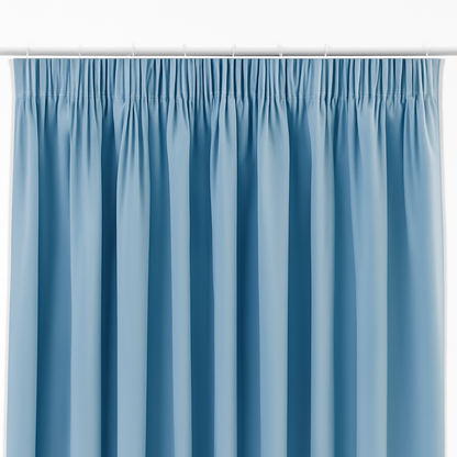 Rideau Rideau Bleu Blanc avec attache Galon fronceur en couleur Couleur produit